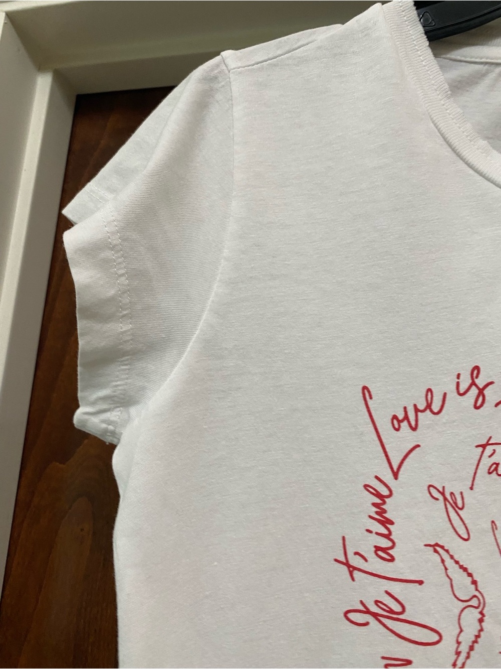 Zadig & Voltaire Women's Amour Heart T-shirt Sz M white with red graphic - Picture 4 of 7